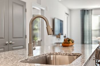 Sleek gooseneck faucet